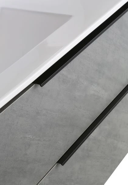 2020 New Stone Textured Melamine Veneer Bathroom Cabinet With Smart Mirror