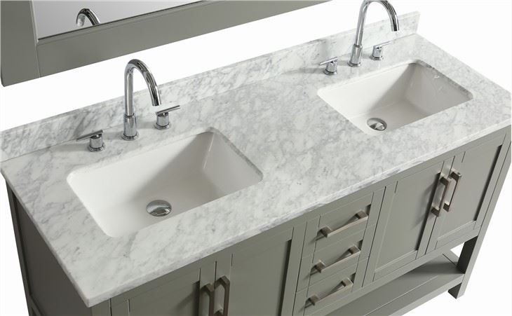 Double Under Sink Simple Modern Solid Wood Bathroom Cabinet