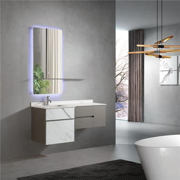 Armoire moderne minimaliste de salle de bains de melamine