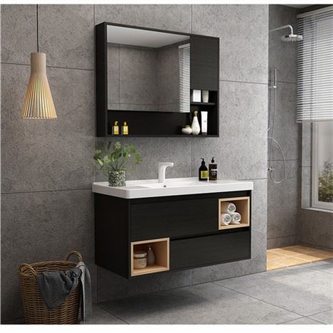 Armoire minimaliste de salle de bains de melamine