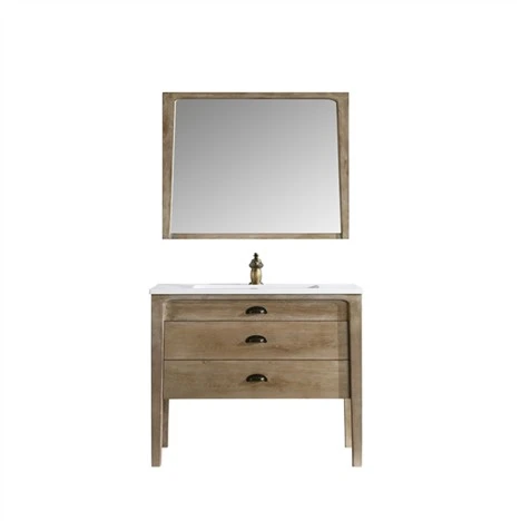 Meuble de salle de bain en bois antique simple