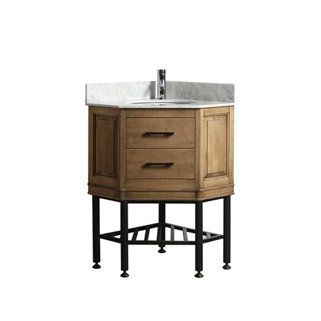 Meuble de salle de bain antique de meubles de vanité en bois de chêne français de cru