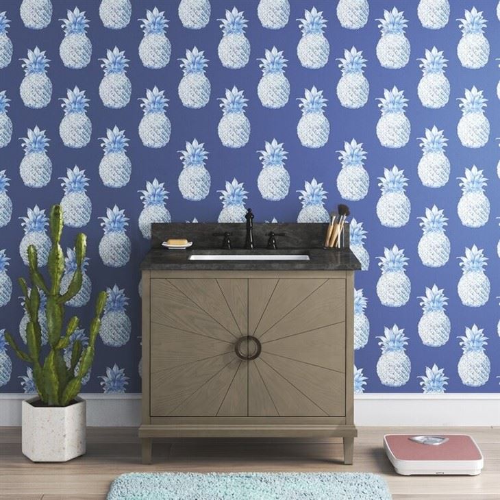 Meuble-lavabo simple autoportant avec dessus en quartz