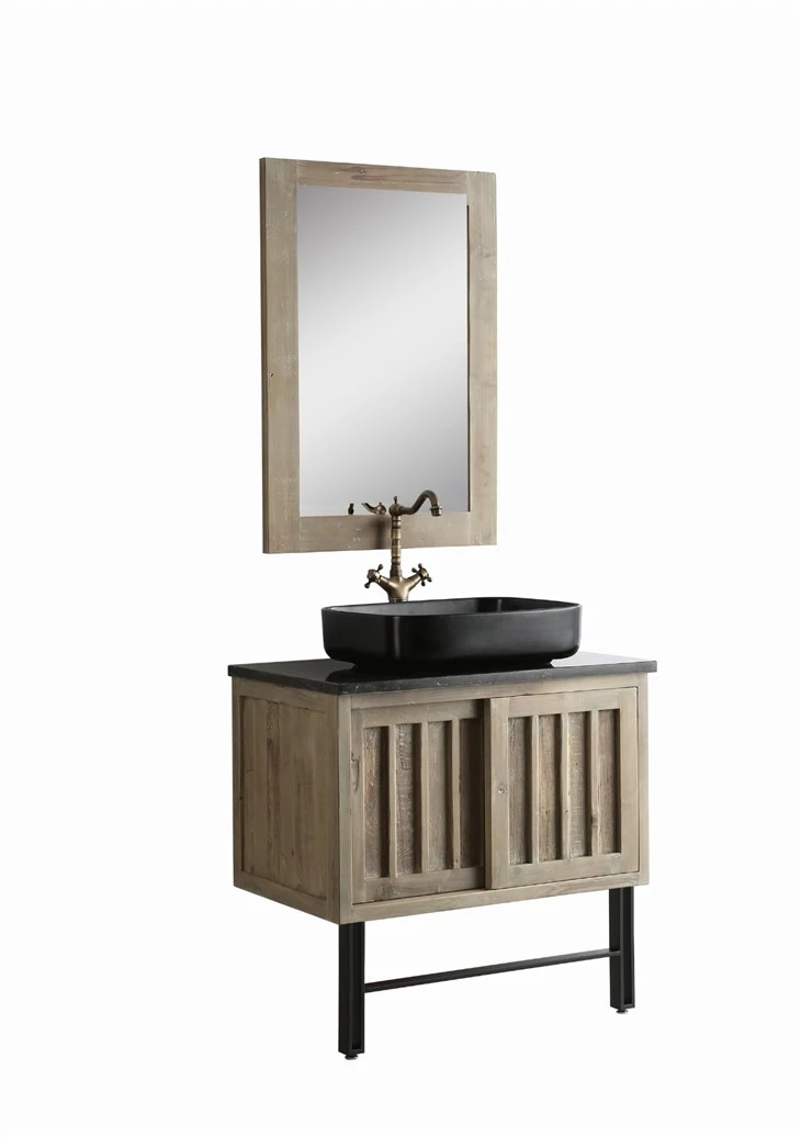 Distressed Solid Wood Vanity