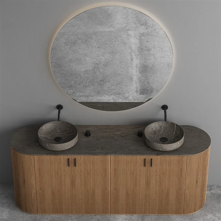 Oval Grate Round Furniture Unit basin
