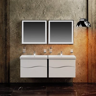 Forme de vague de vanité de salle de bain simple