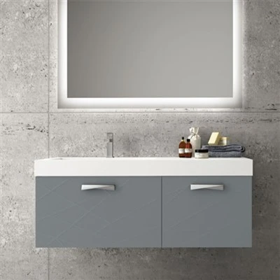 Meuble-lavabo gris brume de 51 pouces