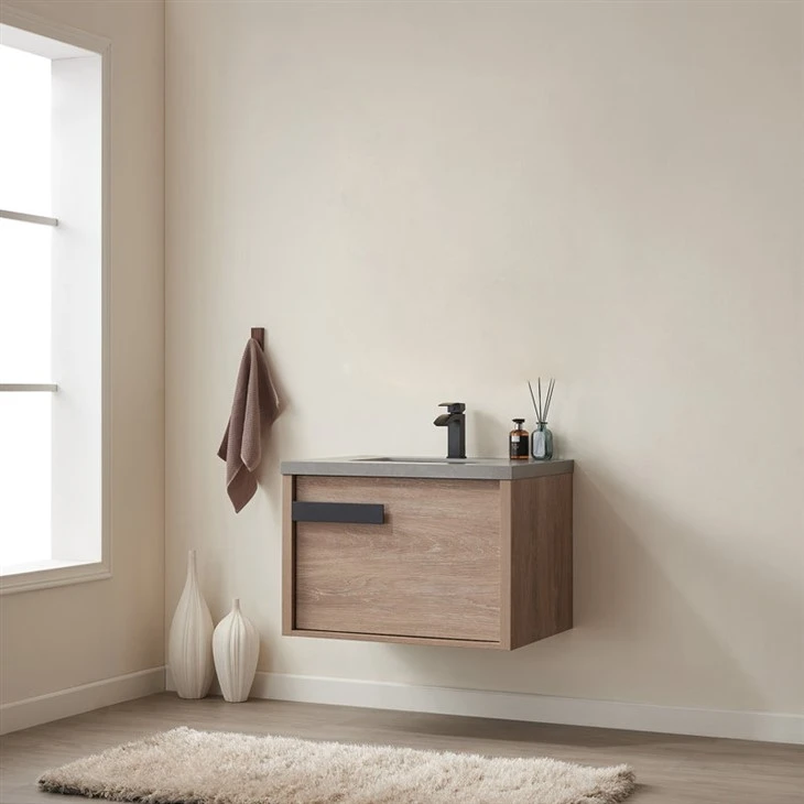 Wall-Mounted Single Bathroom Vanity With PVC Film