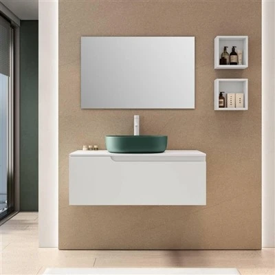 Baignoire Mobile Suspendue 100 cm Support Blanc