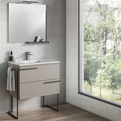 Meuble-lavabo simple à 2 tiroirs