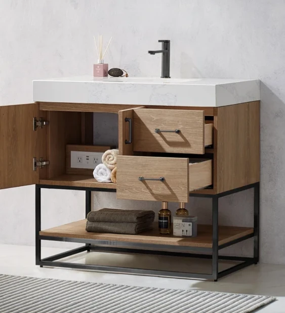 36'' Single Bathroom Vanity With Sintered Stone Top