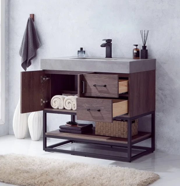36'' Single Bathroom Vanity With Sintered Stone Top