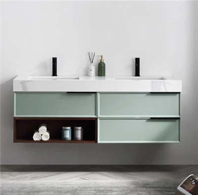 Meuble-lavabo flottant Verde Morandi