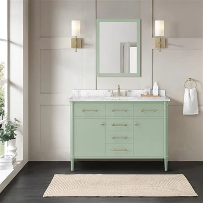48-sur meuble-lavabo simple à encastrer dans Sea Green