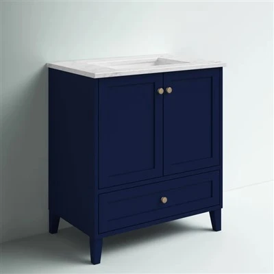 Vanité de salle de bain simple avec comptoir en céramique